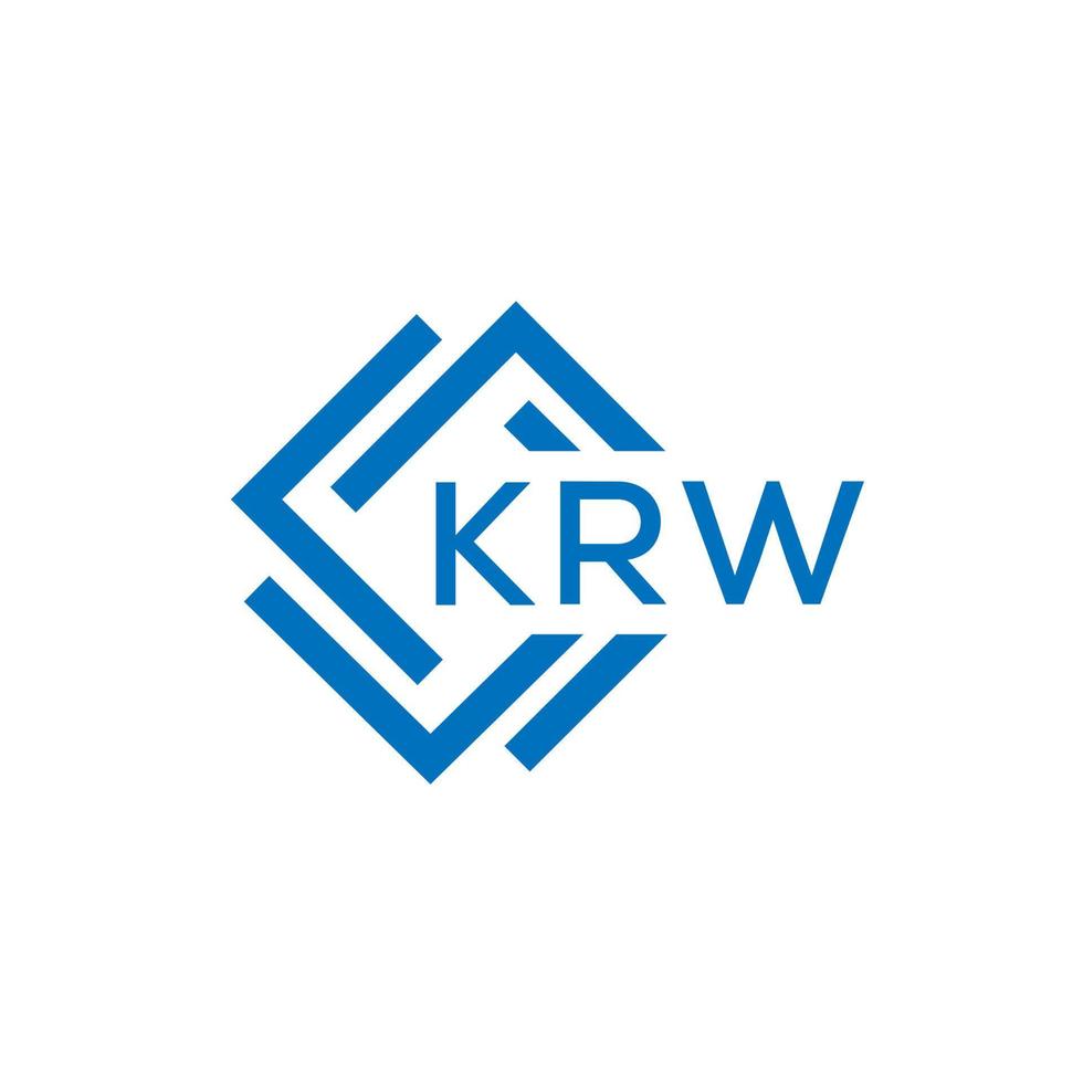 KRW letter logo design on white background. KRW creative circle letter logo concept. KRW letter design. vector