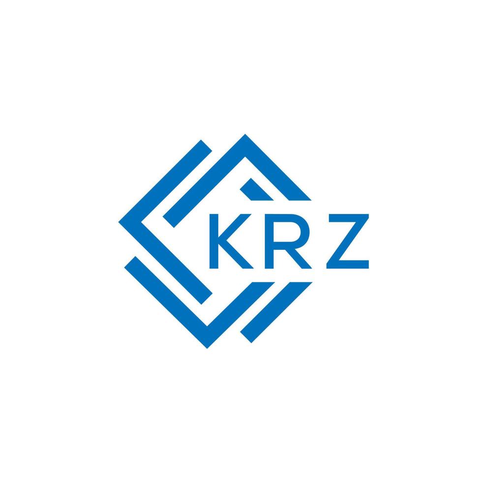 krz letra logo diseño en blanco antecedentes. krz creativo circulo letra logo concepto. krz letra diseño. vector