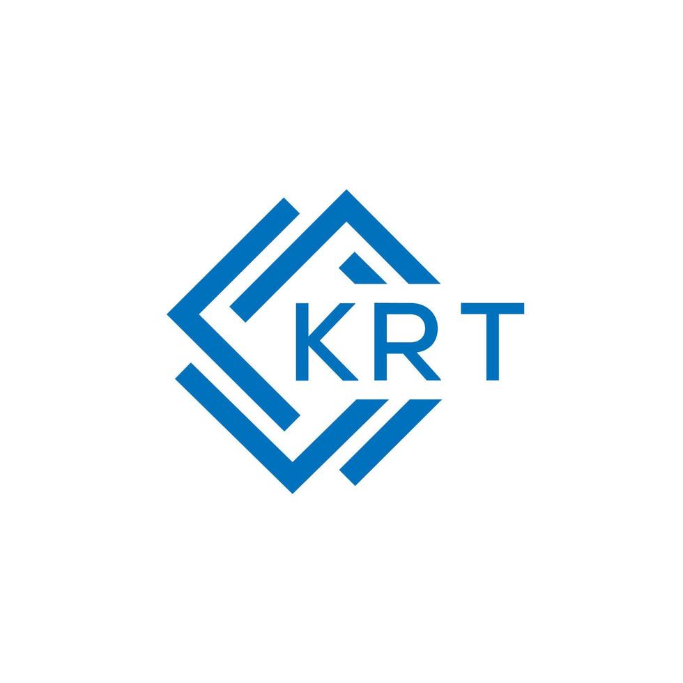 KRT letter logo design on white background. KRT creative circle letter logo concept. KRT letter design. vector