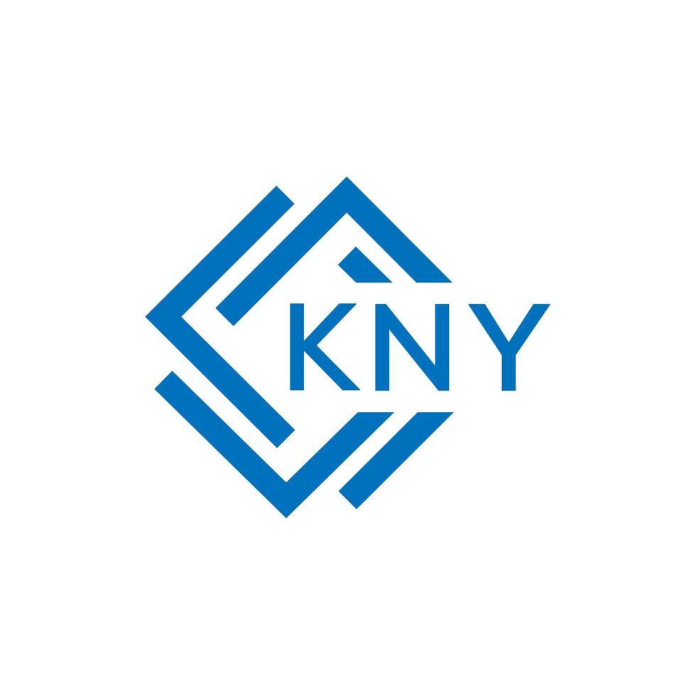 kny letra logo diseño en blanco antecedentes. kny creativo circulo letra logo concepto. kny letra diseño. vector