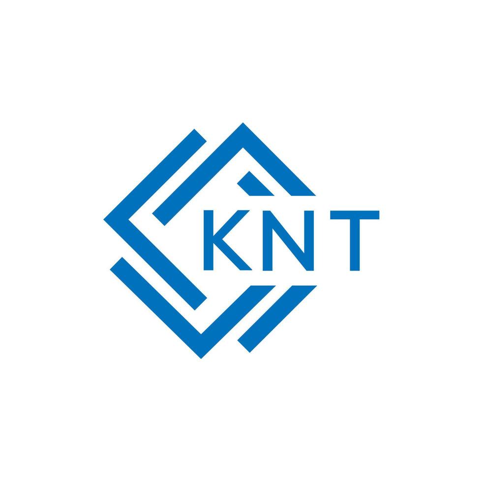 KNT letter logo design on white background. KNT creative circle letter logo concept. KNT letter design. vector