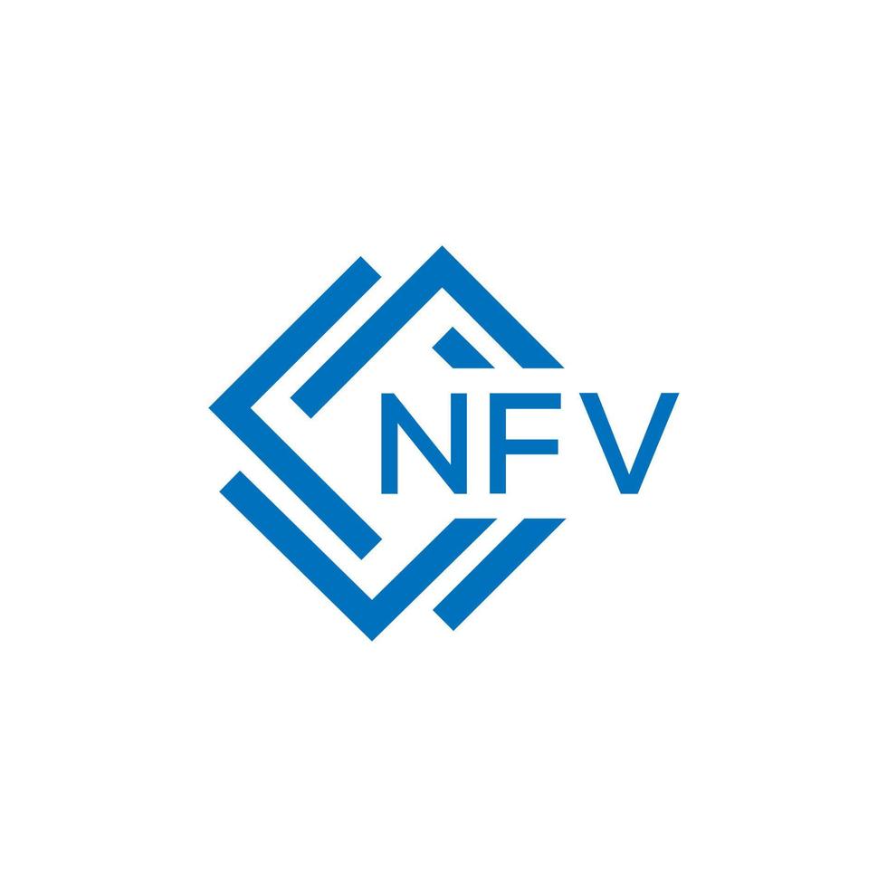 NFV letter logo design on white background. NFV creative circle letter logo concept. NFV letter design. vector