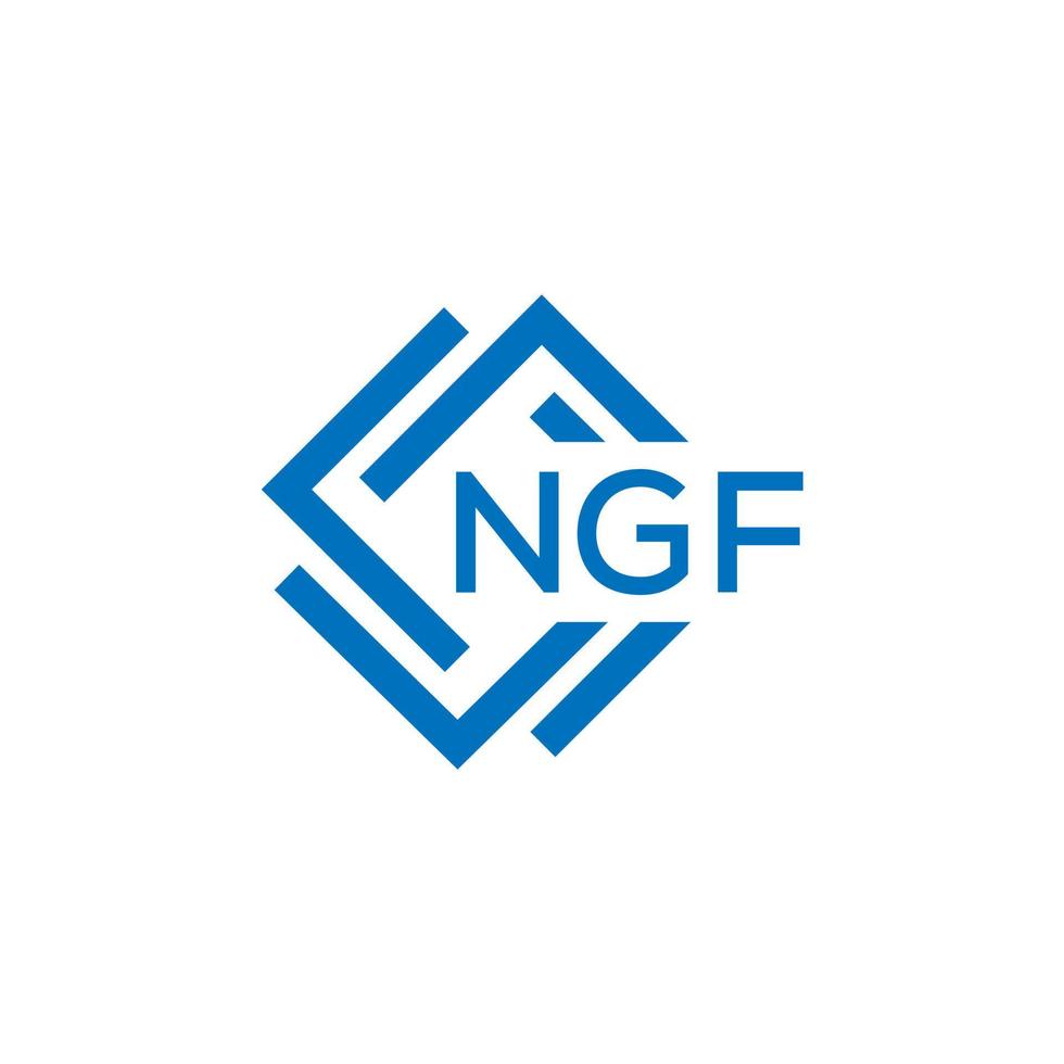 ngf letra logo diseño en blanco antecedentes. ngf creativo circulo letra logo concepto. ngf letra diseño. vector