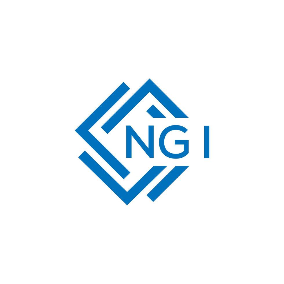 NGI creative circle letter logo concept. NGI letter design. vector