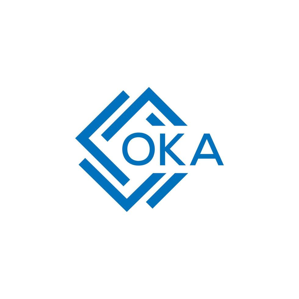 OKA letter logo design on white background. OKA creative circle letter logo concept. OKA letter design. vector