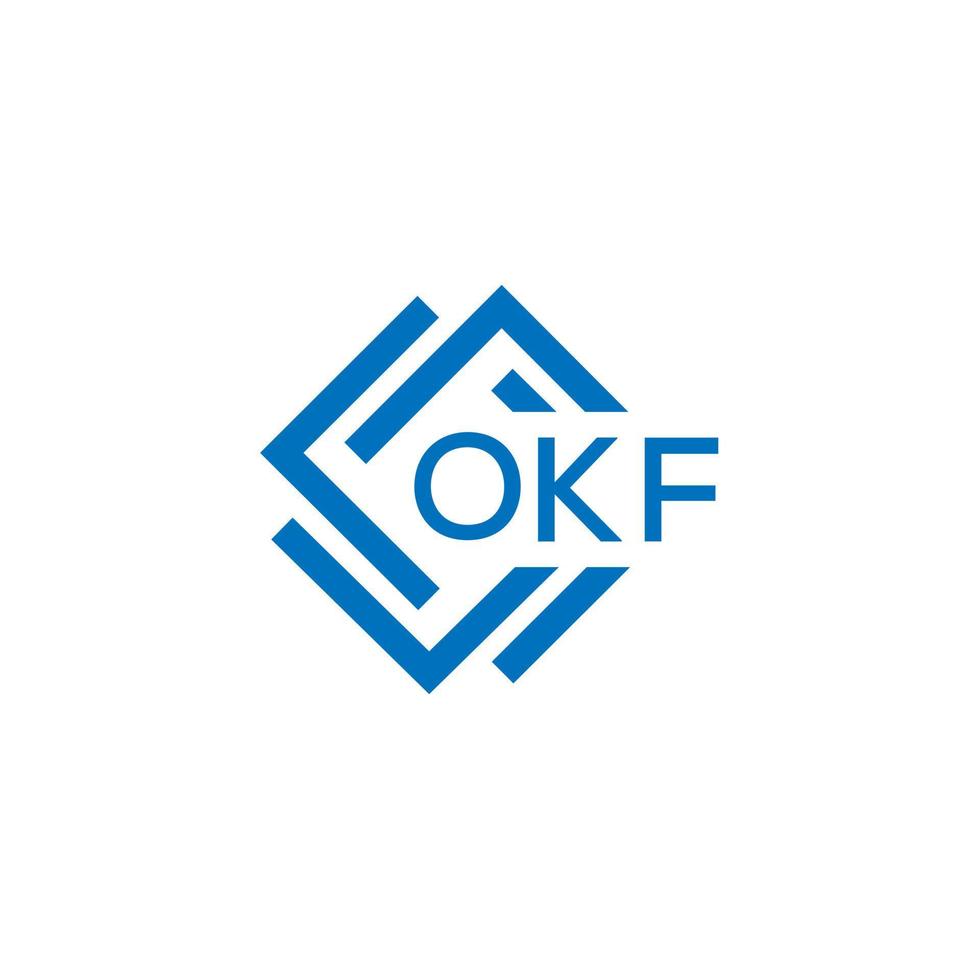 OKF letter logo design on white background. OKF creative circle letter logo concept. OKF letter design. vector