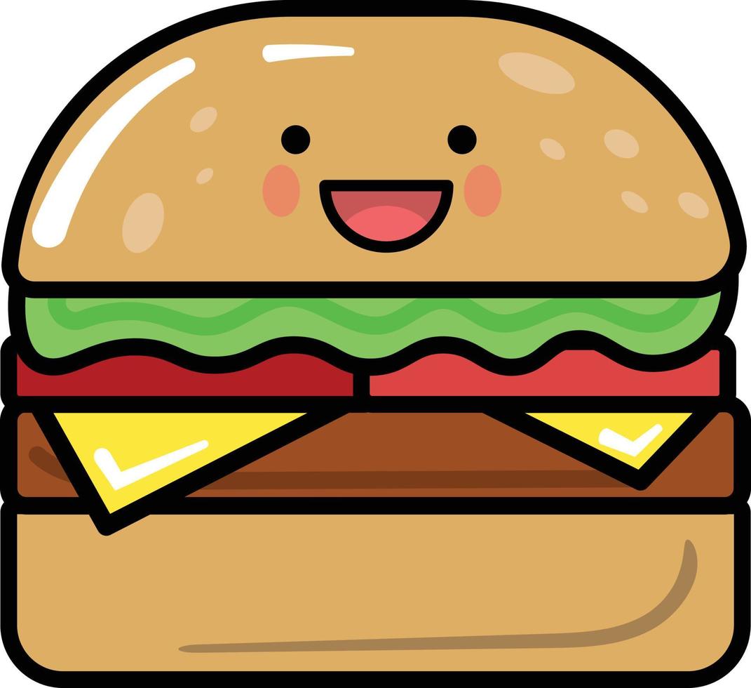 hamburger burger fast food take out take away food vector