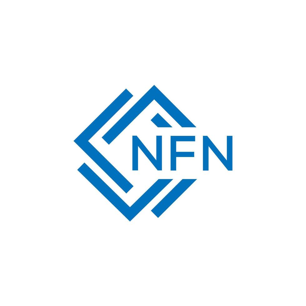 nfn letra logo diseño en blanco antecedentes. nfn creativo circulo letra logo concepto. nfn letra diseño. vector