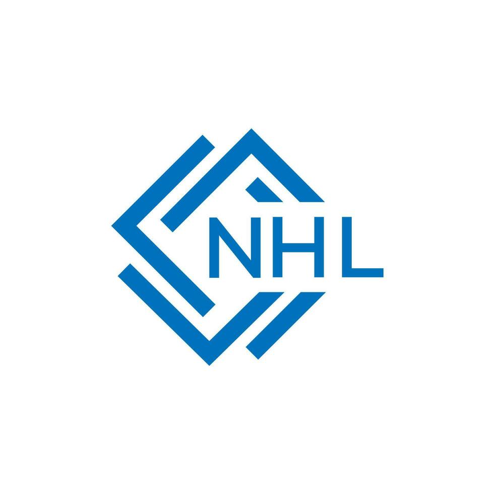 nhl letra logo diseño en blanco antecedentes. nhl creativo circulo letra logo concepto. nhl letra diseño. vector