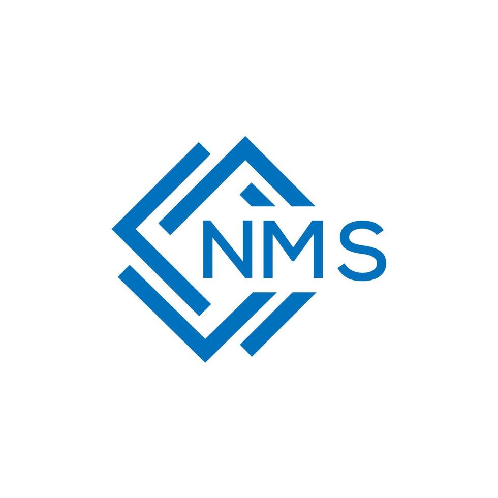 nms letra logo diseño en blanco antecedentes. nms creativo circulo letra logo concepto. nms letra diseño. vector