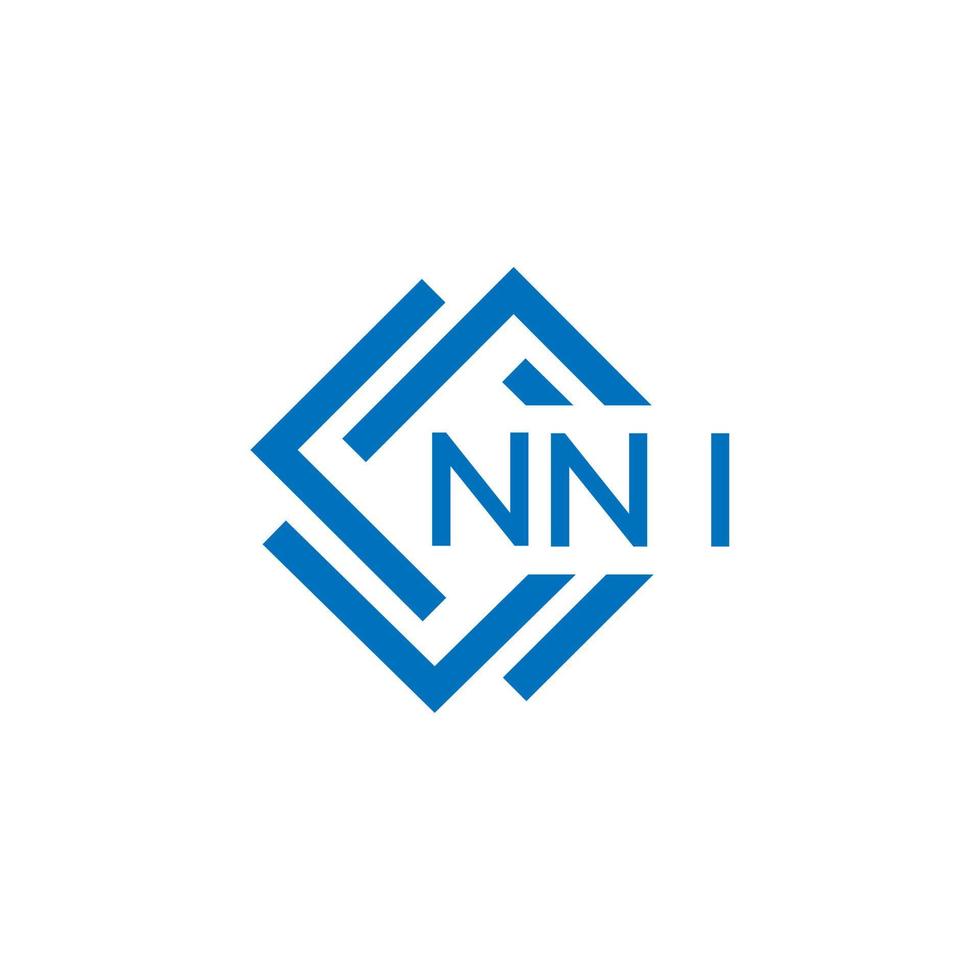 NNI letter logo design on white background. NNI creative circle letter logo concept. NNI letter design. vector