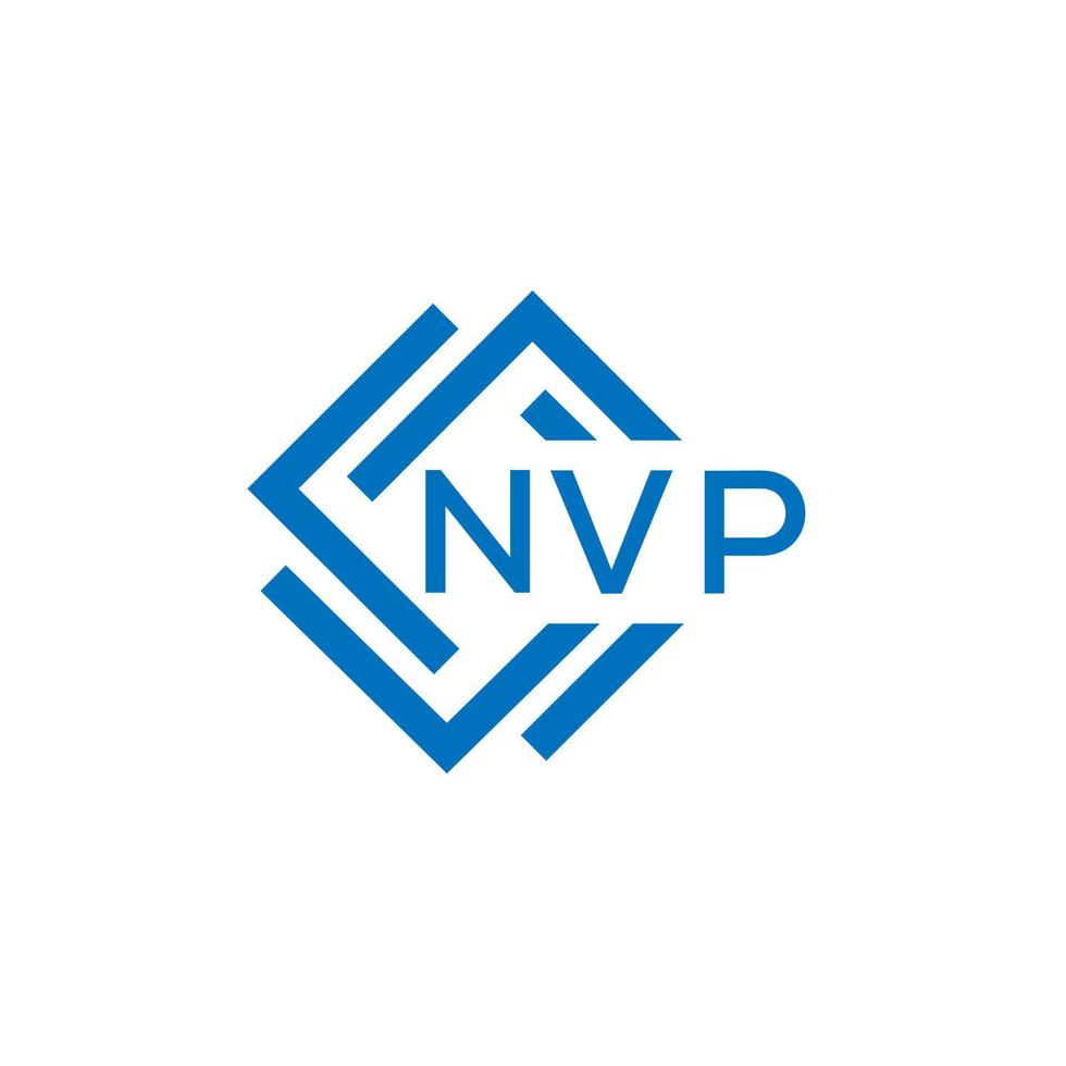 nvp letra logo diseño en blanco antecedentes. nvp creativo circulo letra logo concepto. nvp letra diseño. vector