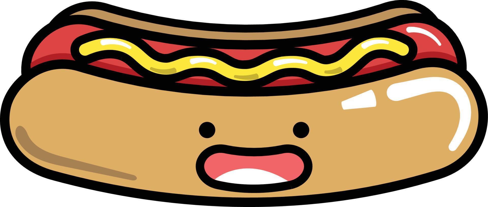 hotdog fast food take out take away vector