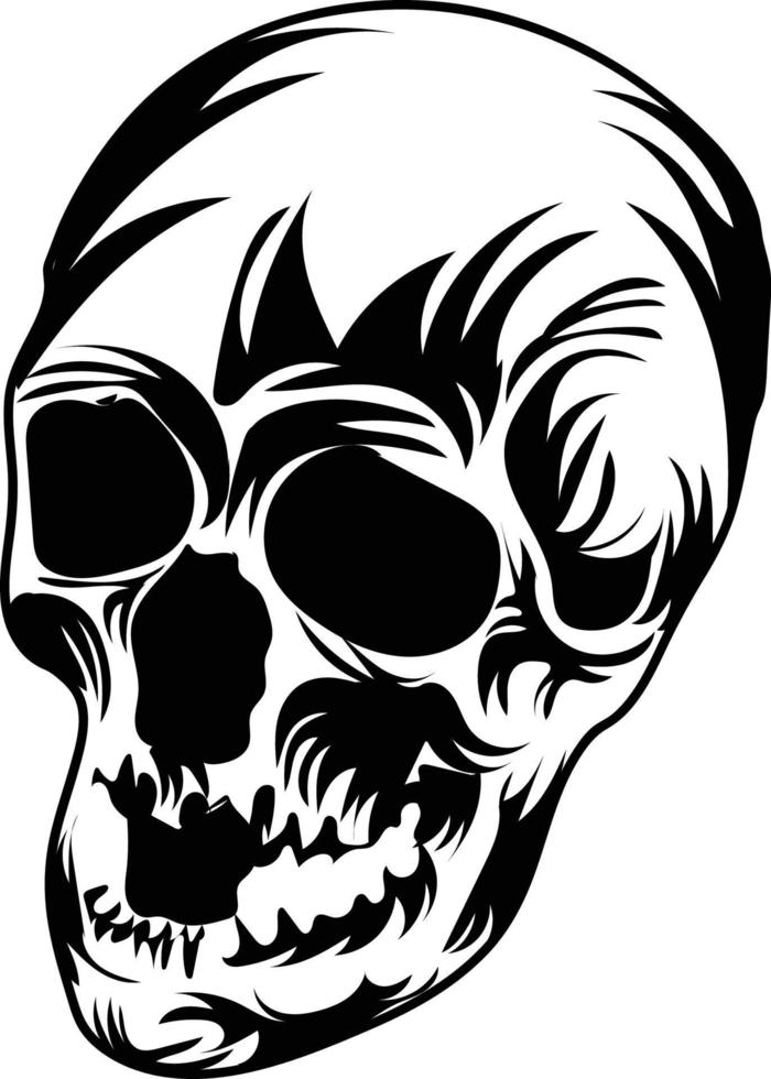 Vintage Human Skull Vector