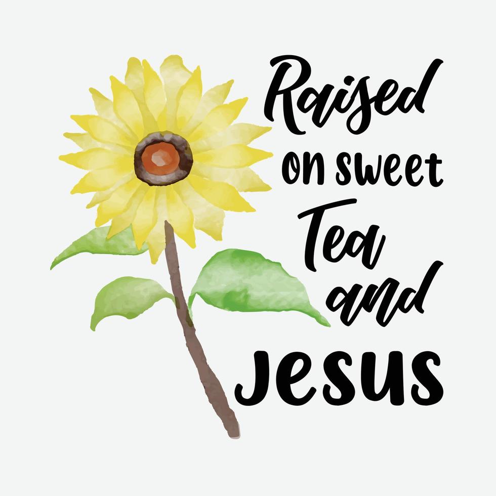 Watercolor Sunflower Sublimation Design vector