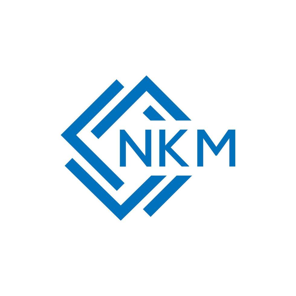 NKM letter logo design on white background. NKM creative circle letter ...