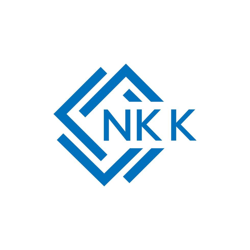 NKK letter logo design on white background. NKK creative circle letter logo concept. NKK letter design. vector