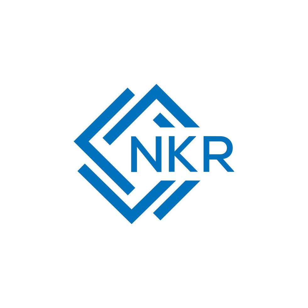 NKR letter logo design on white background. NKR creative circle letter logo concept. NKR letter design.NKR letter logo design on white background. NKR c vector