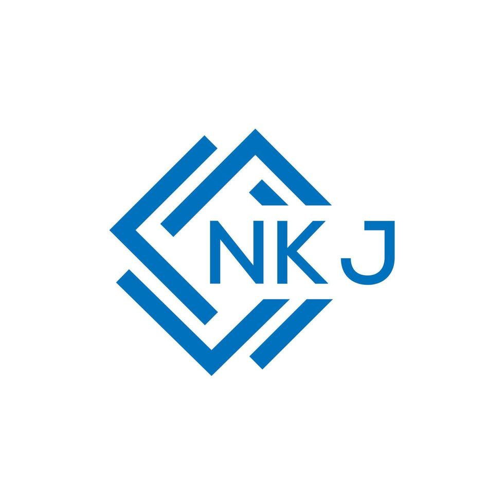 nkj letra logo diseño en blanco antecedentes. nkj creativo circulo letra logo concepto. nkj letra diseño. vector