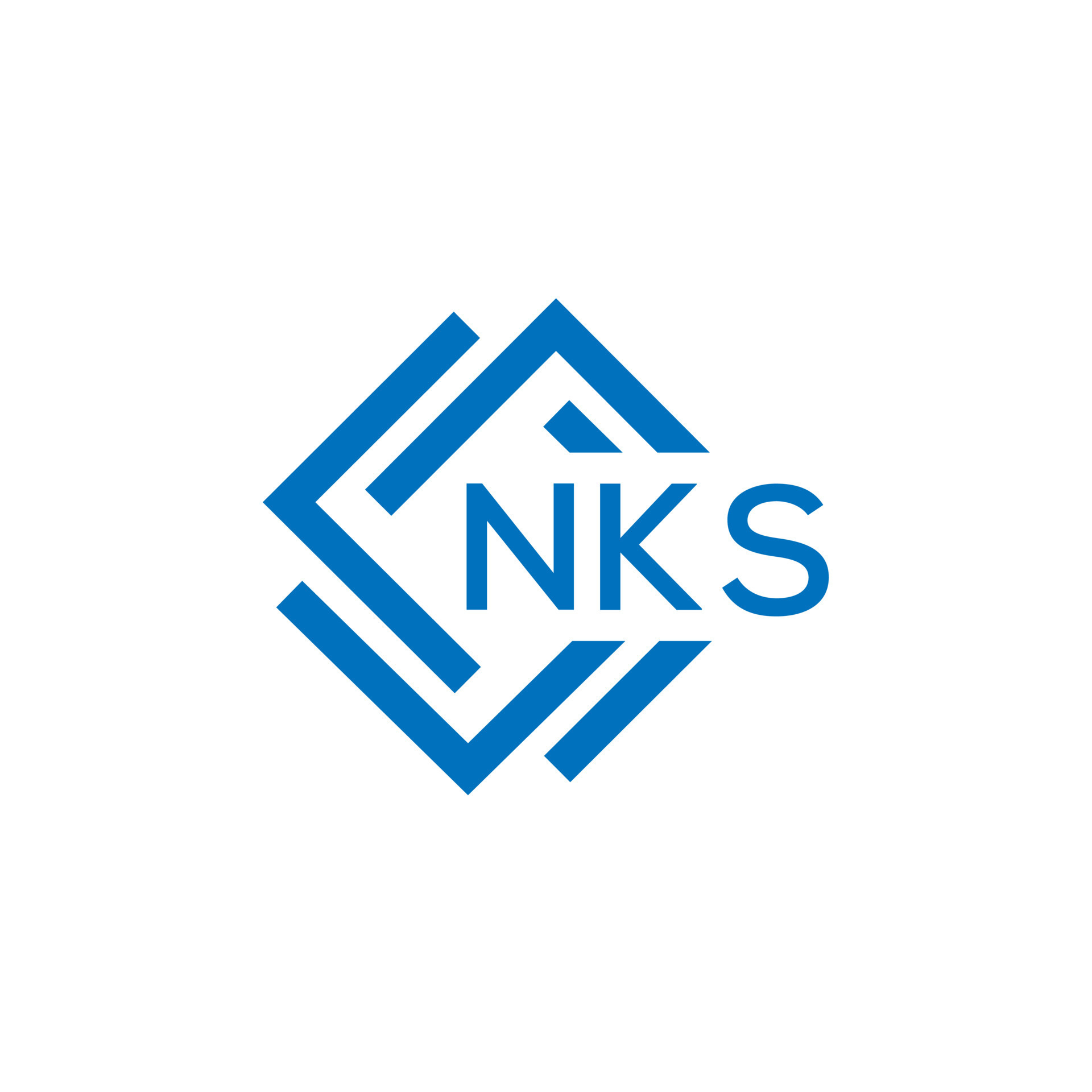 NKS letter design.NKS letter logo design on white background. NKS ...