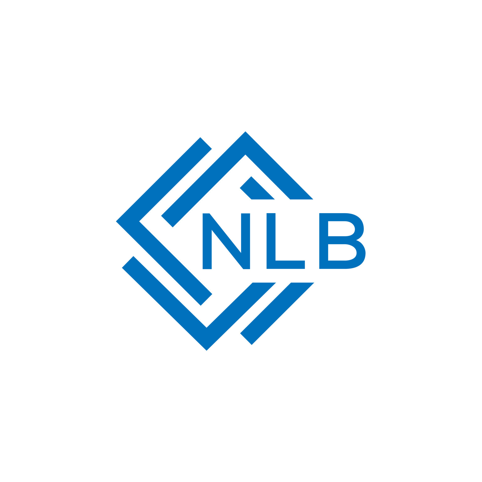 NLB letter logo design on white background. NLB creative circle