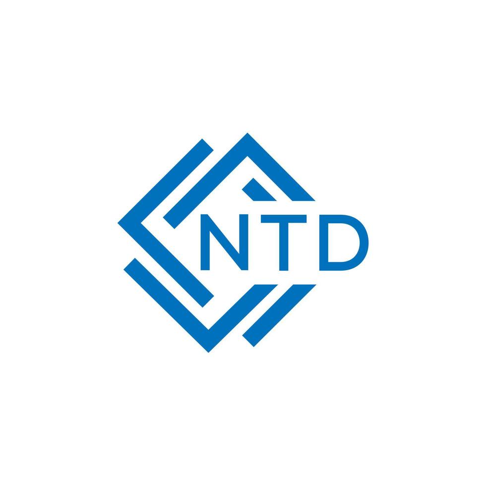 NTD letter design.NTD letter logo design on white background. NTD creative circle letter logo concept. NTD letter design.NTD letter logo design on white background. NTD c vector