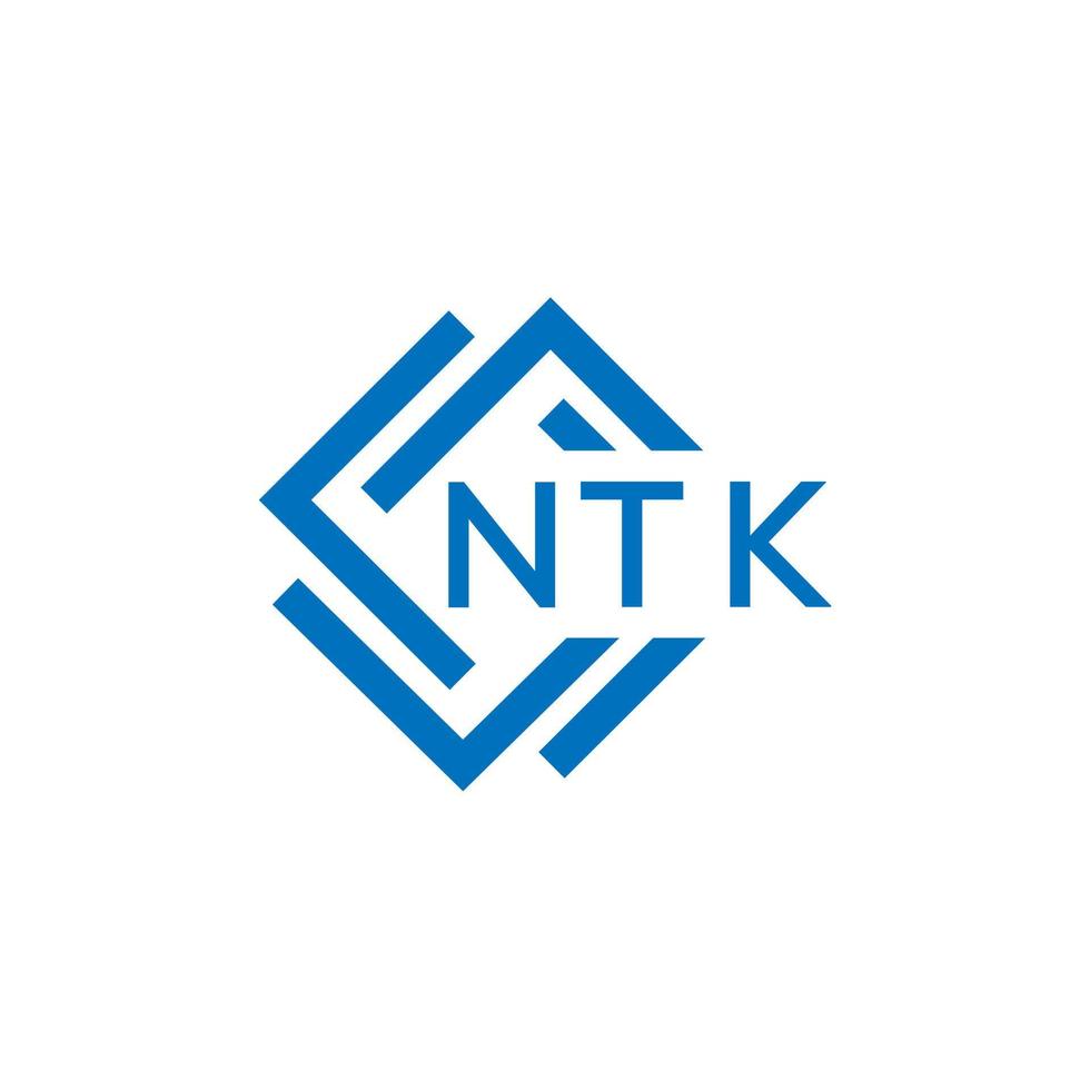 NTK letter logo design on white background. NTK creative circle letter logo concept. NTK letter design. vector