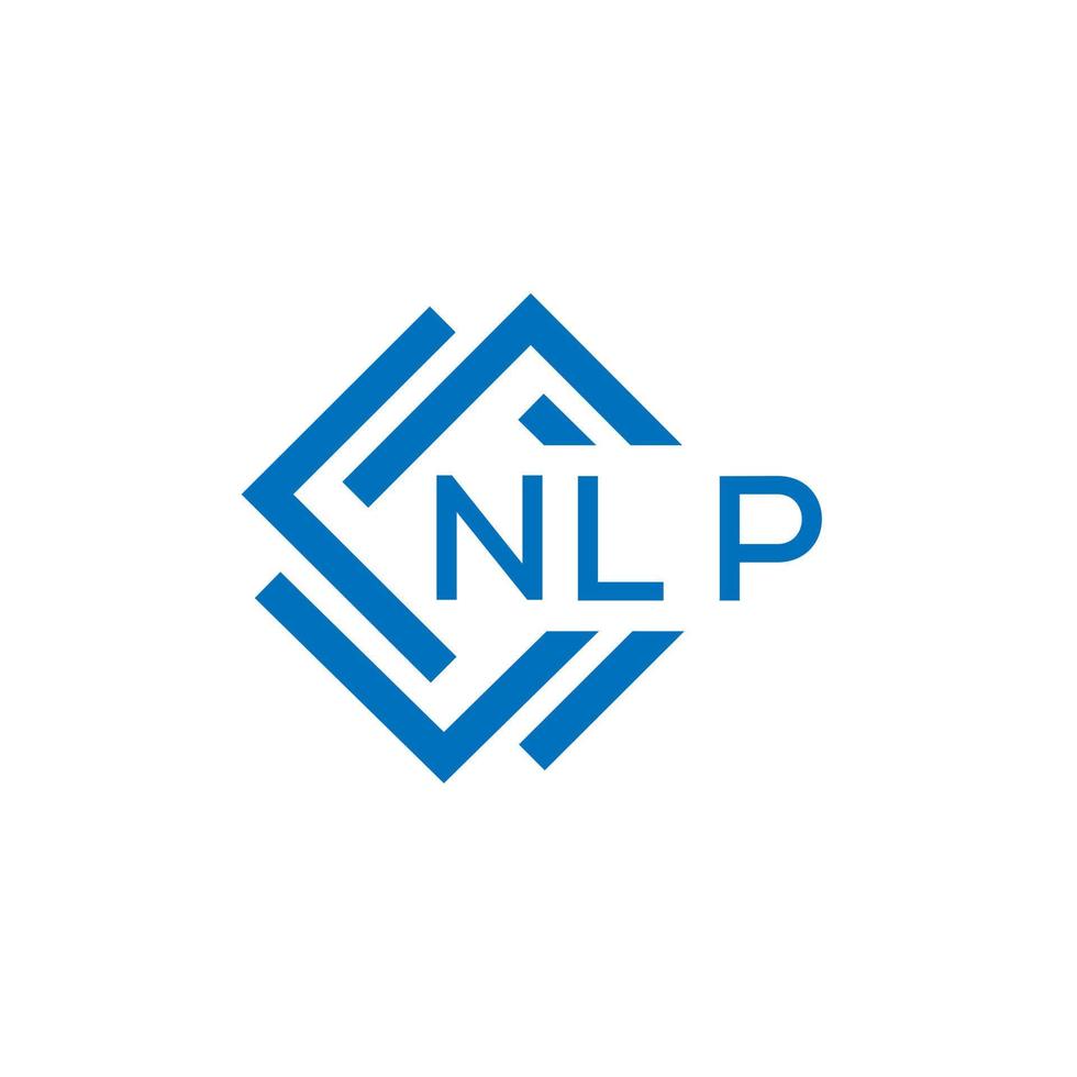 NLP letter logo design on white background. NLP creative circle letter ...
