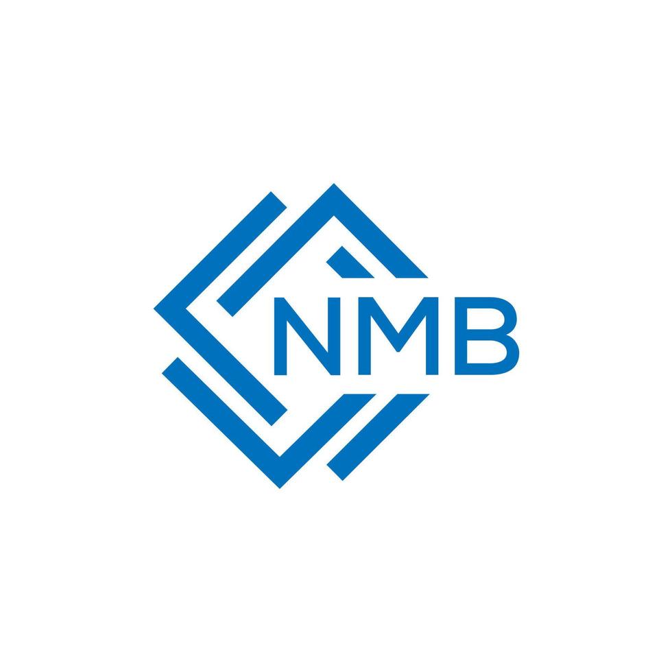 nmb letra logo diseño en blanco antecedentes. nmb creativo circulo letra logo concepto. nmb letra diseño. vector