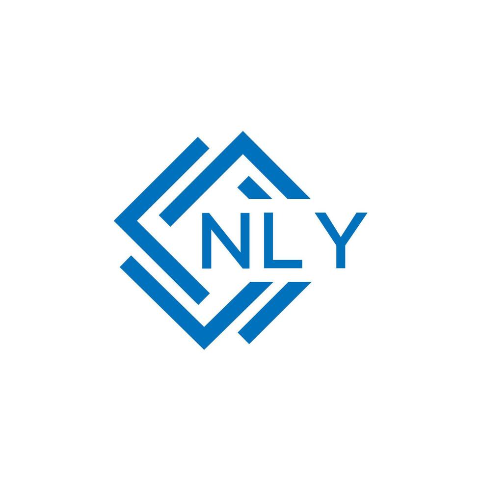 NLY letter logo design on white background. NLY creative circle letter logo concept. NLY letter design. vector
