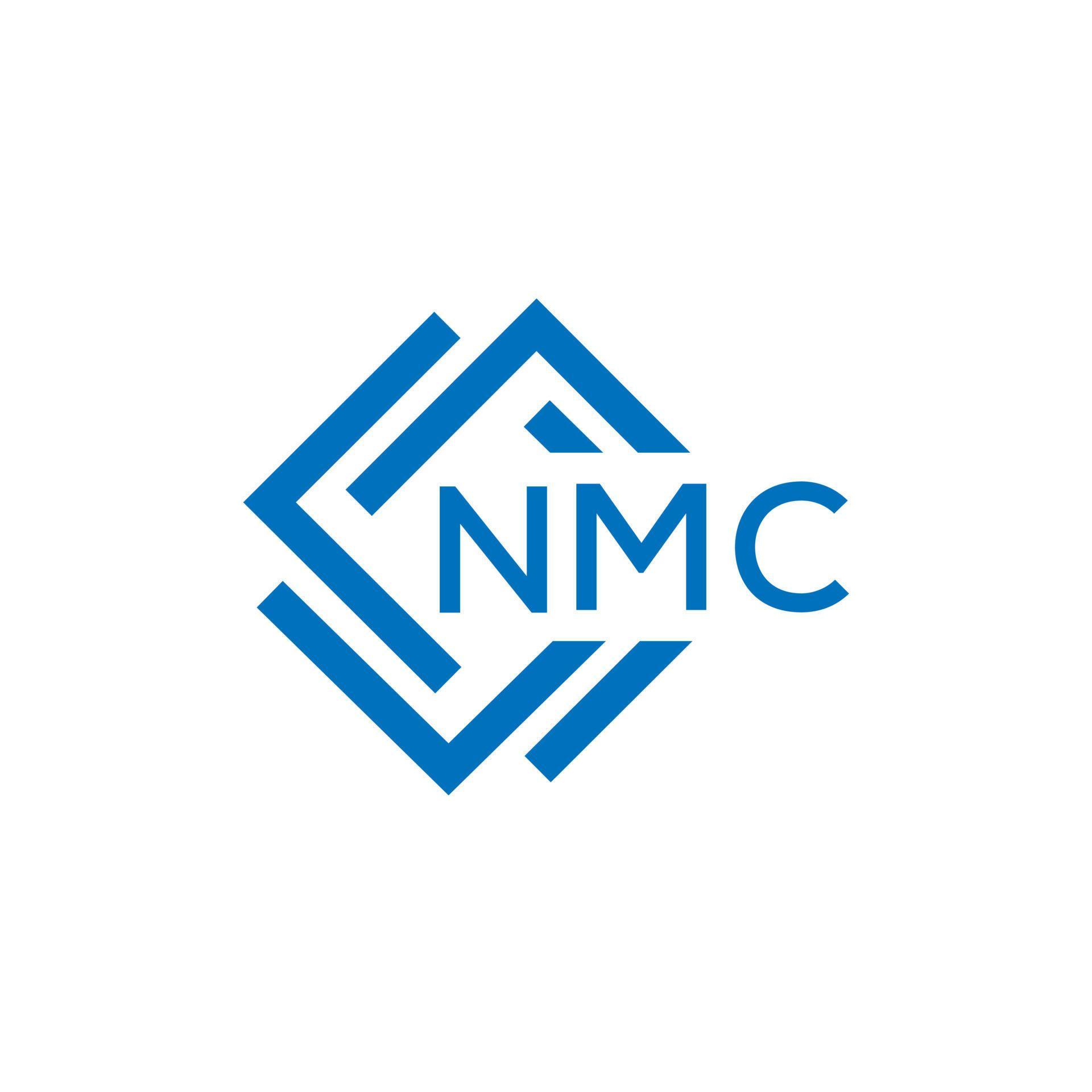 NMC letter logo design on white background. NMC creative circle letter ...
