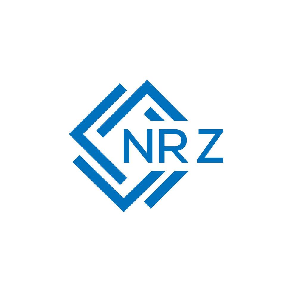 NRZ letter logo design on white background. NRZ creative circle letter logo concept. NRZ letter design. vector