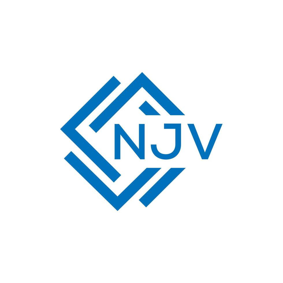 njv creativo circulo letra logo concepto. njv letra diseño. vector