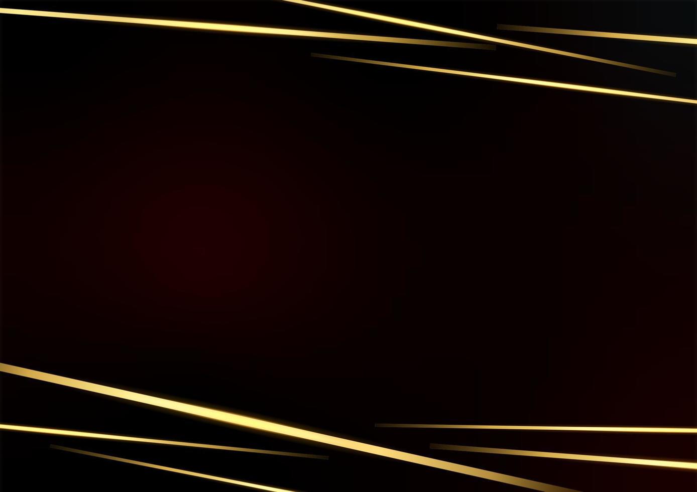 Luxury abstract gold line banner presentation dark background vector