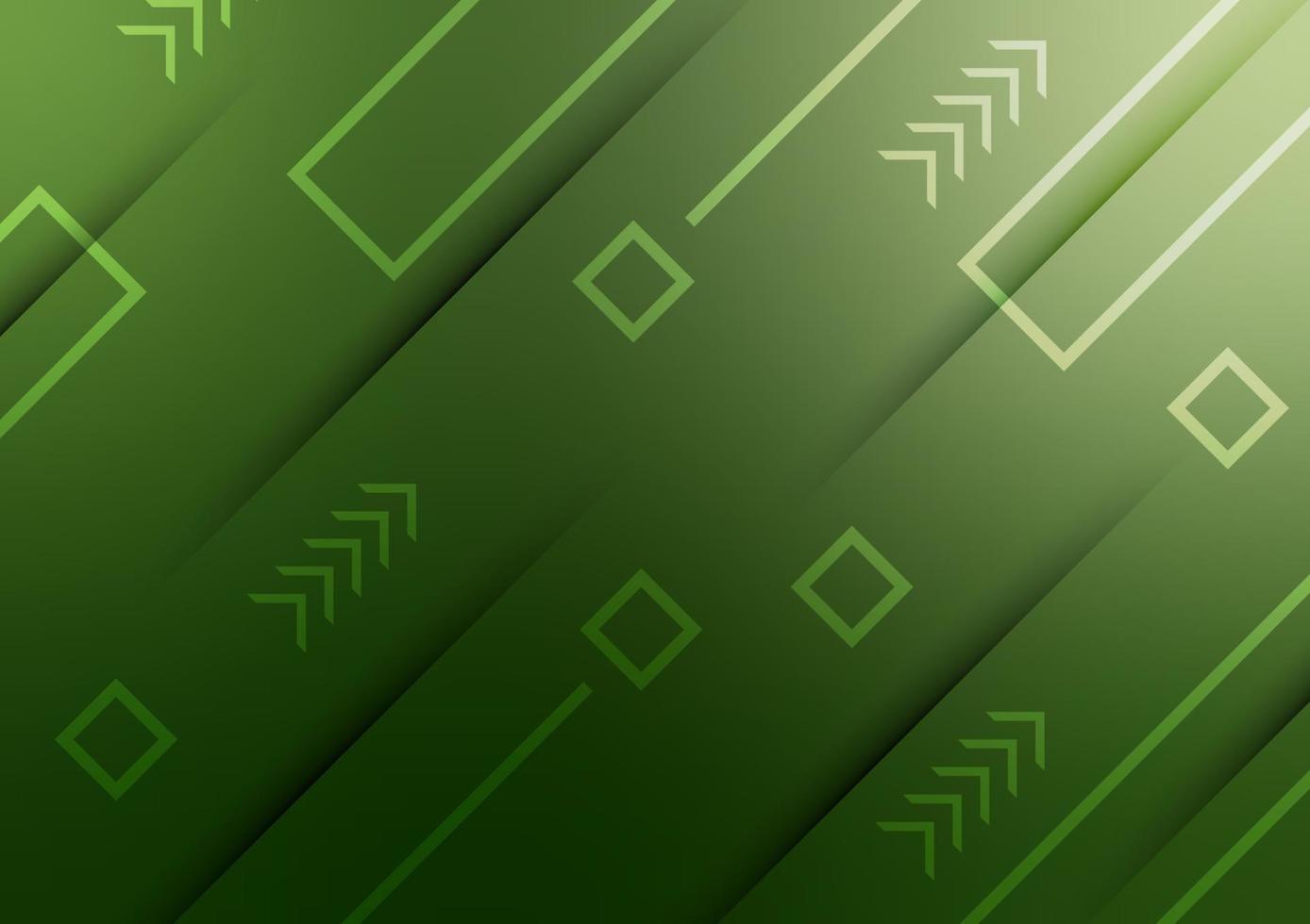 Geometric green gradient arrow modern background vector