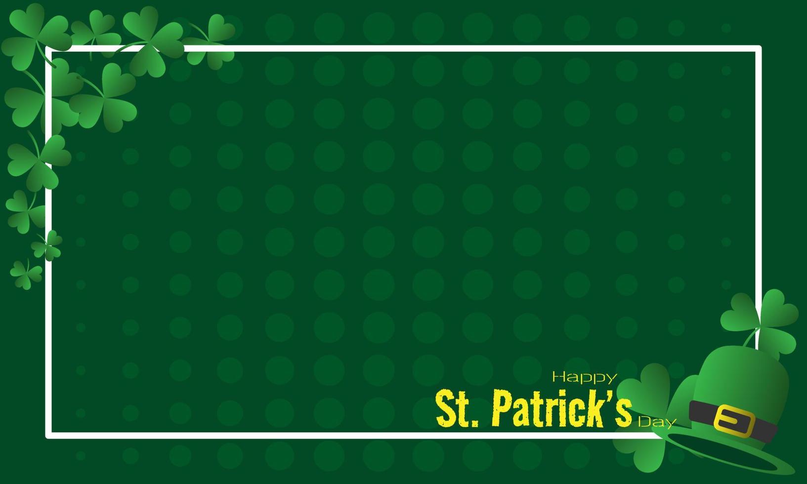 Happy Saint Patrick's Day background with copy space area vector