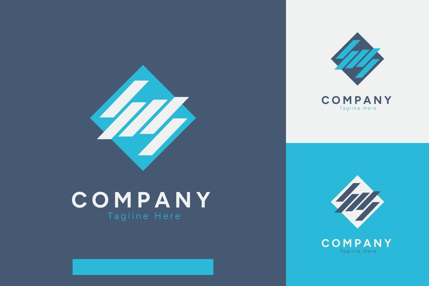 Set of company logo vector design templates with different color styles