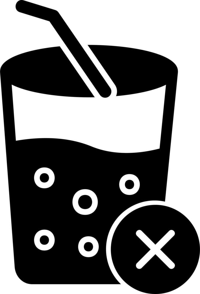 No jugos vector icono