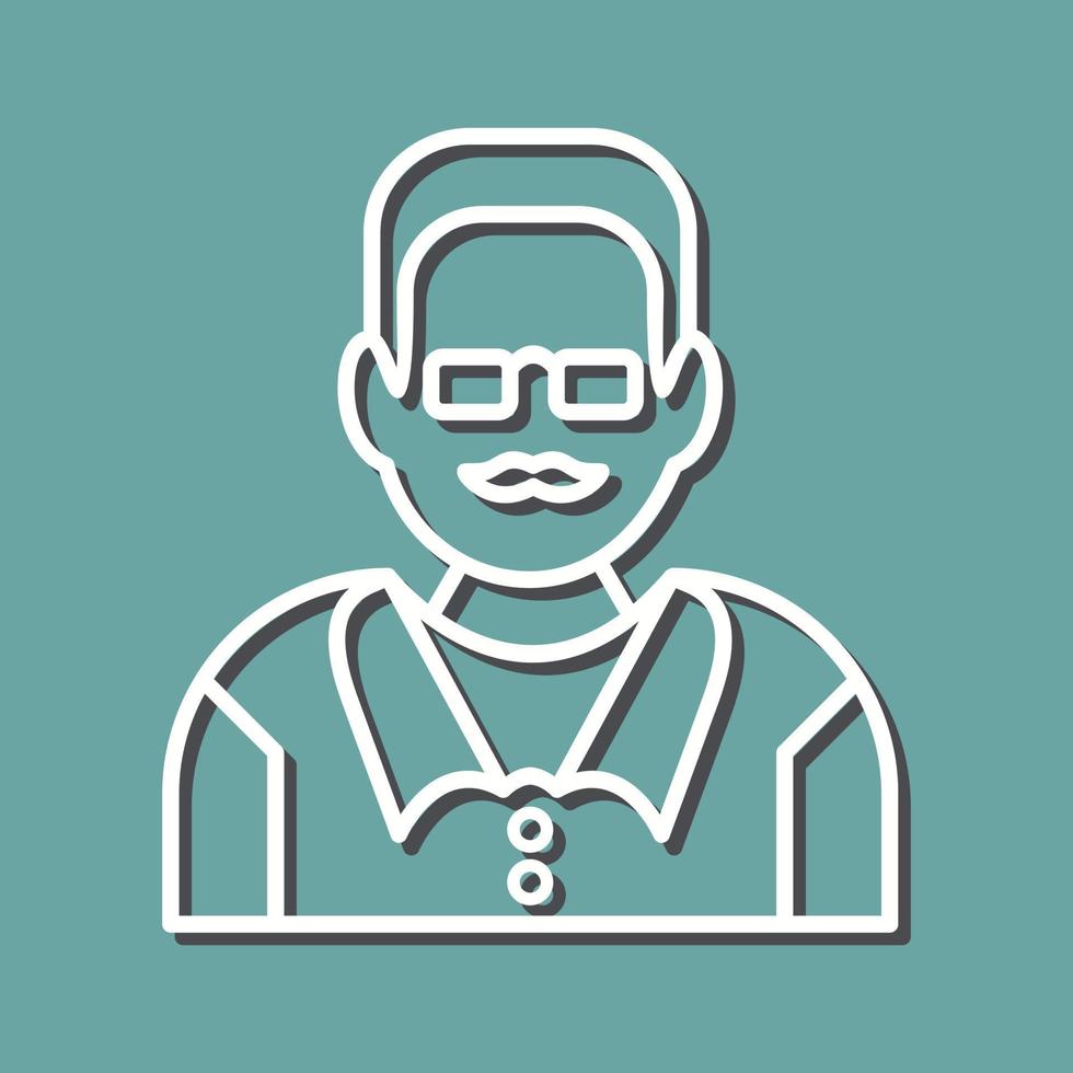 Unique Male Professor Vector Icon