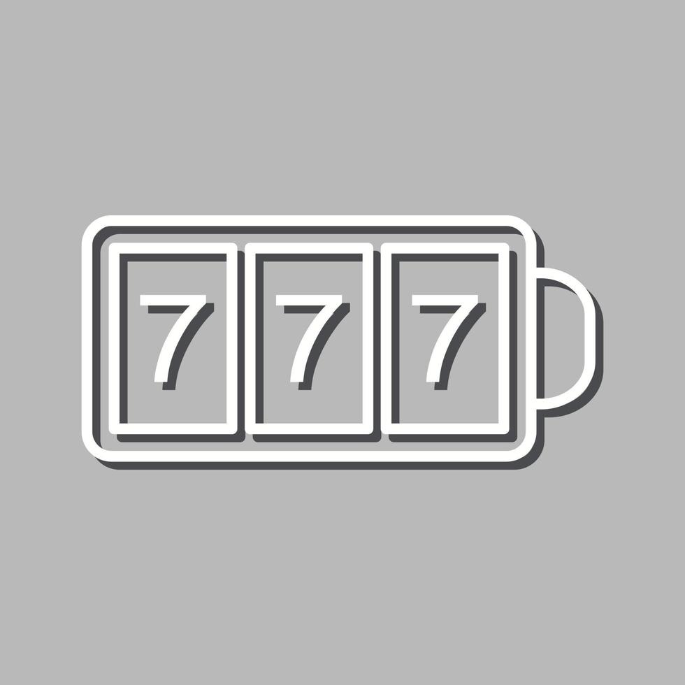 Slot Machine with Sevens Vector Icon