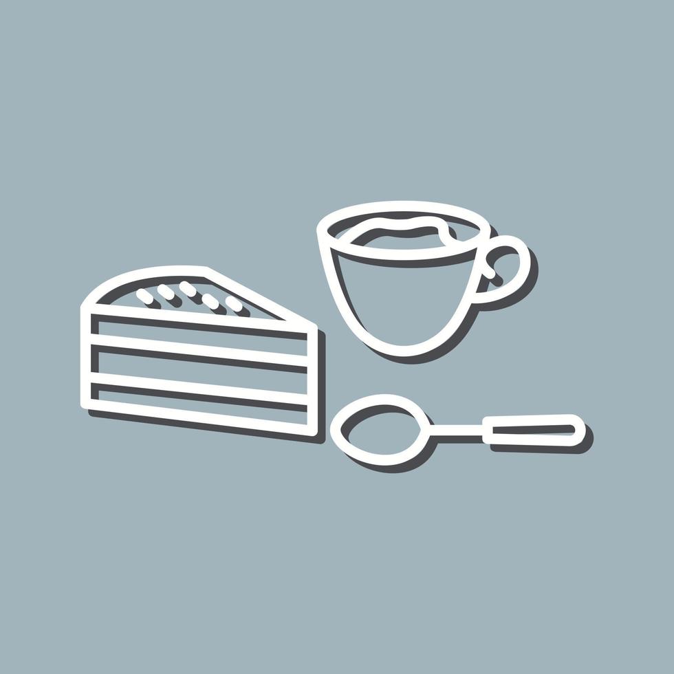 icono de vector de café servido