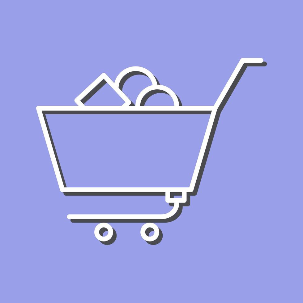 Unique Shopping Cart II Vector Icon