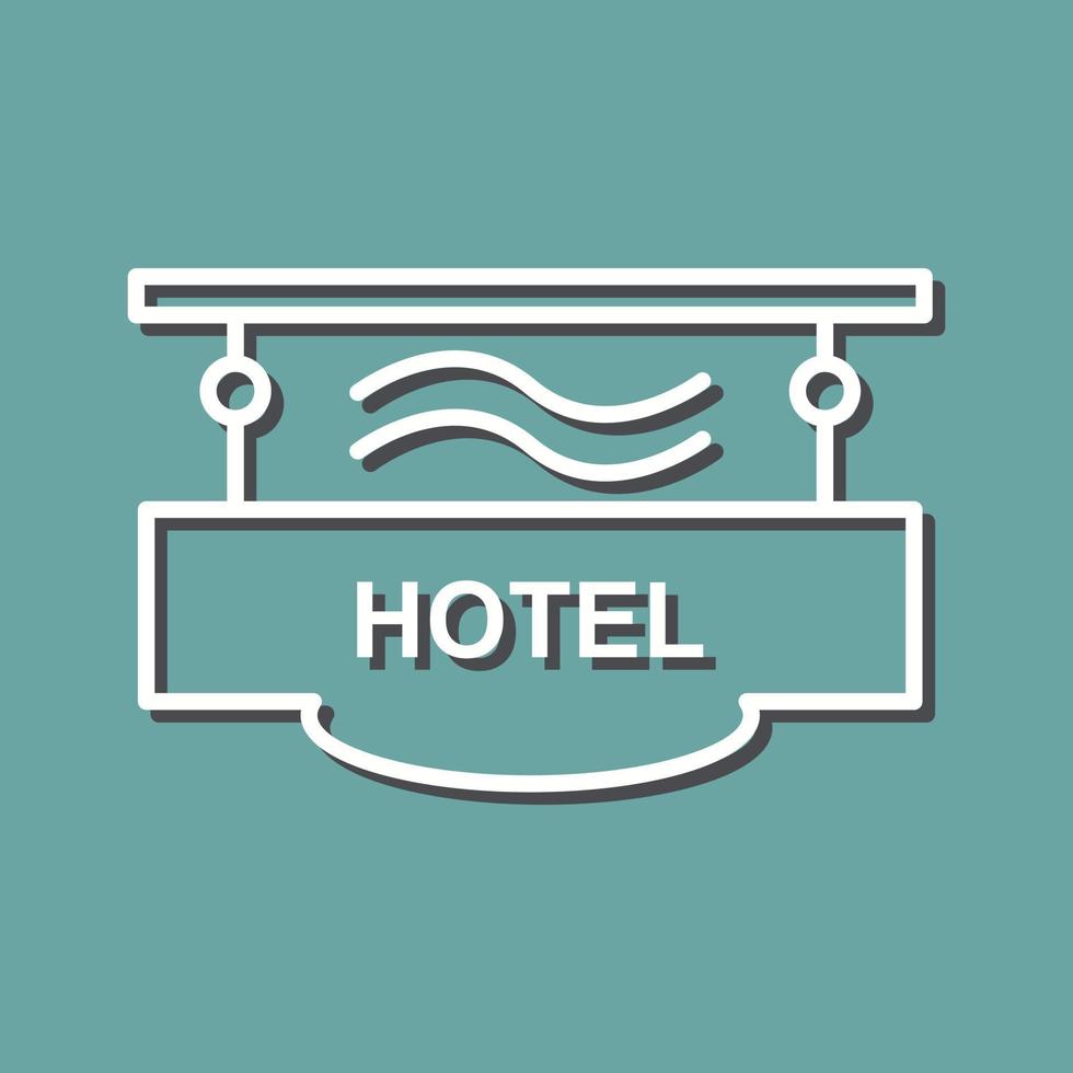 icono de vector de signo de hotel