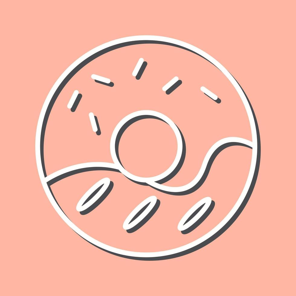 icono de vector de donut de crema