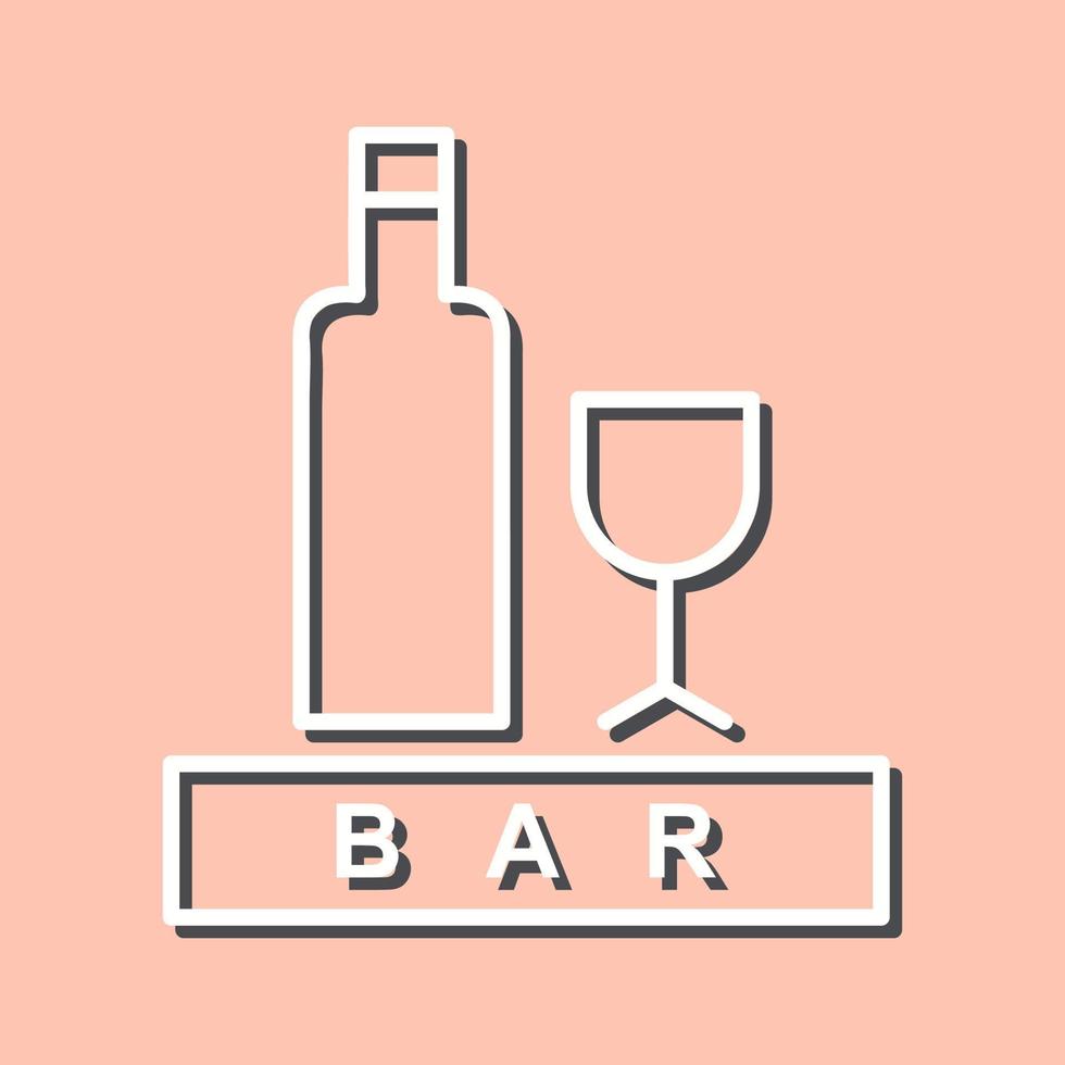 Unique Bar Sign Vector Icon