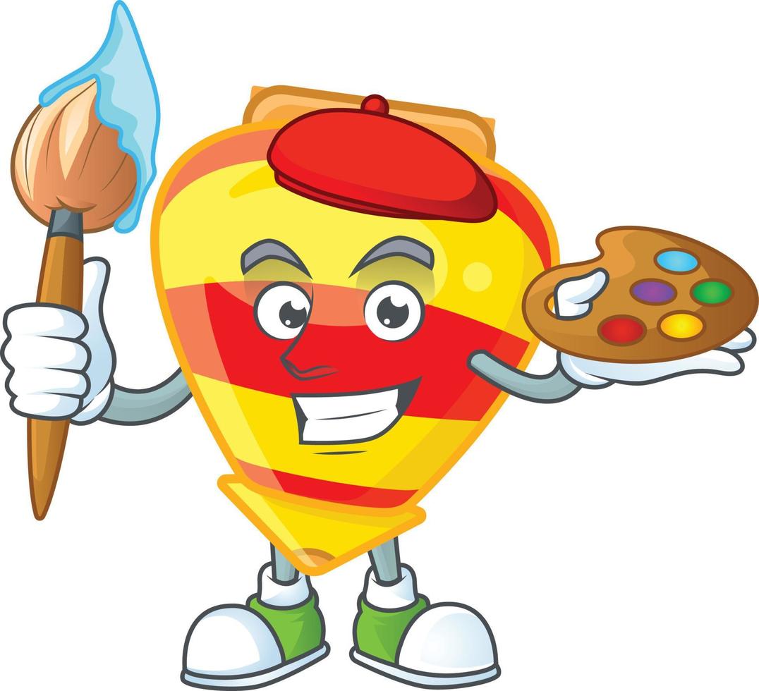 Chinese gold tops toy cartoon character style vector