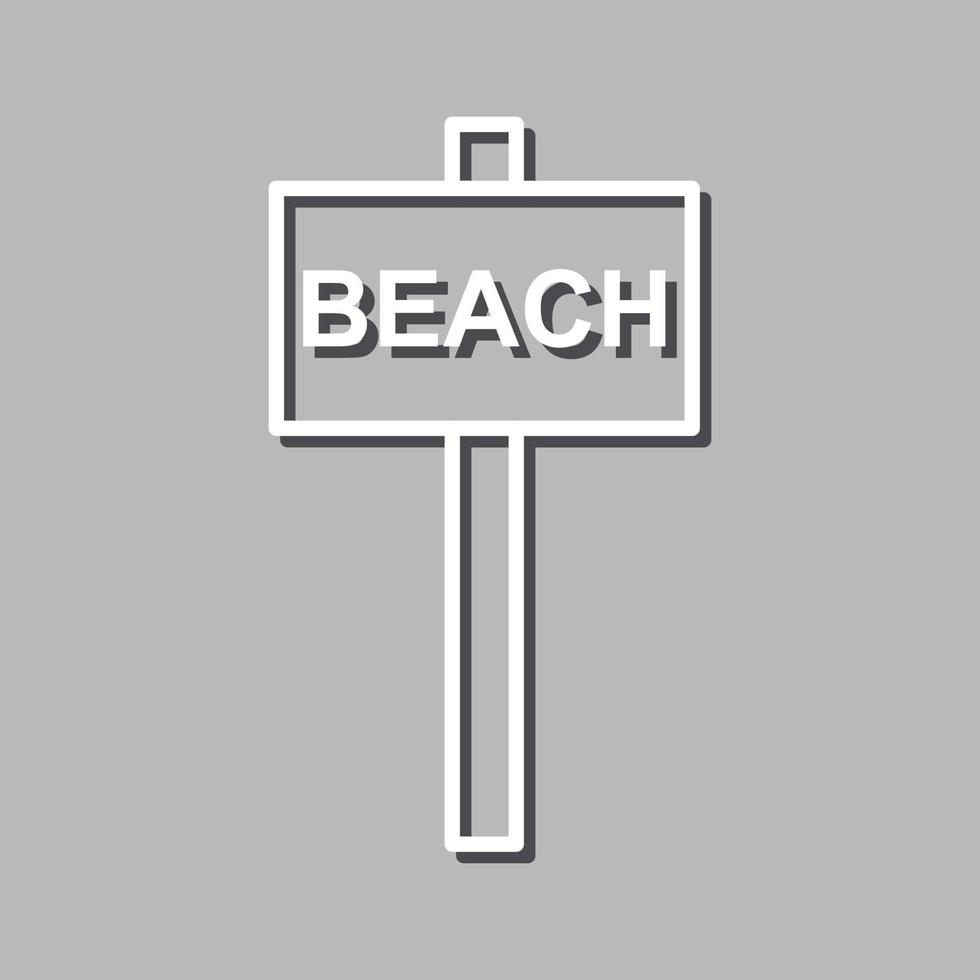Beach Sign Vector Icon