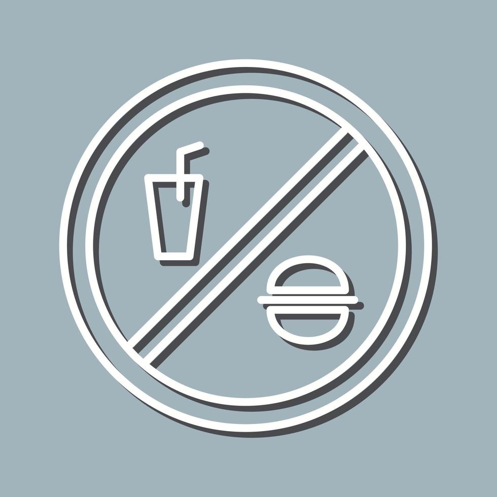 No Food or Drinks Vector Icon