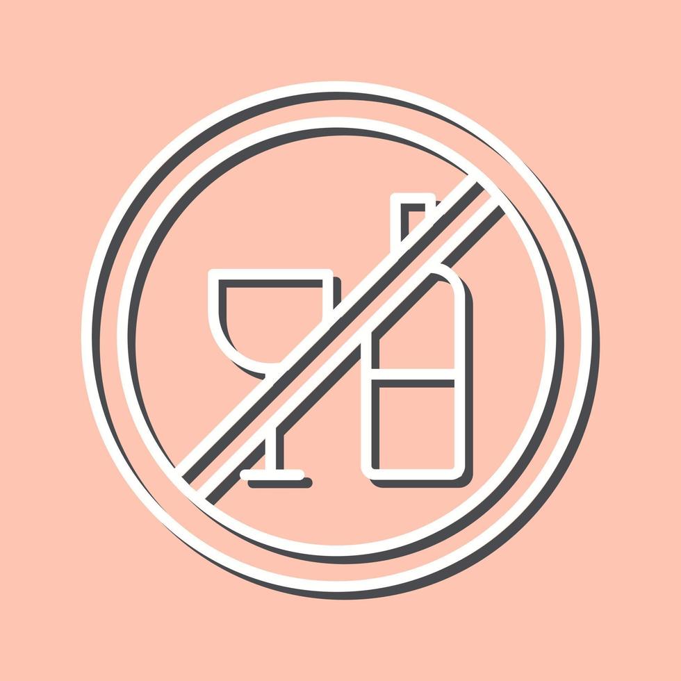 No Drinking Vector Icon