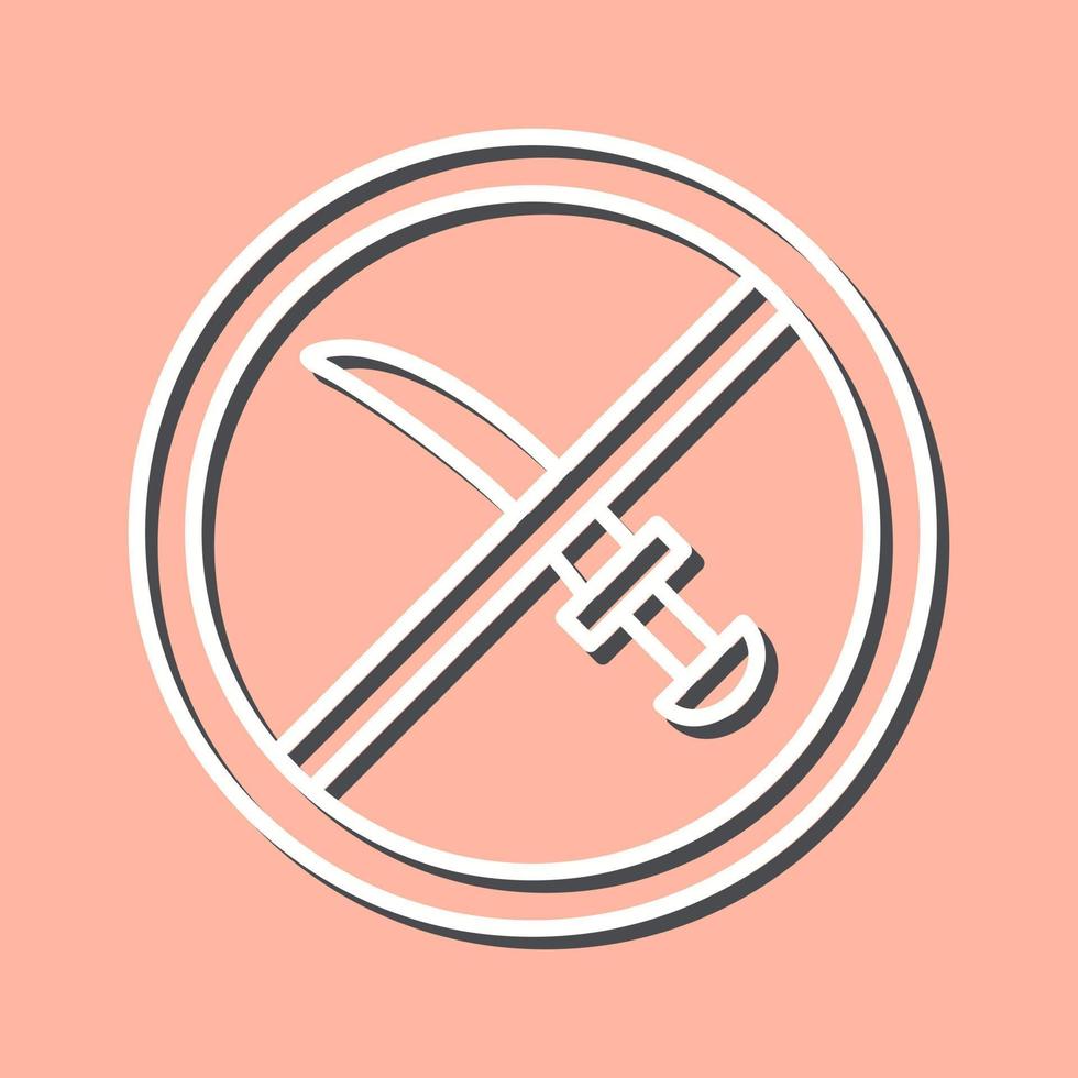 No Weapons Vector Icon